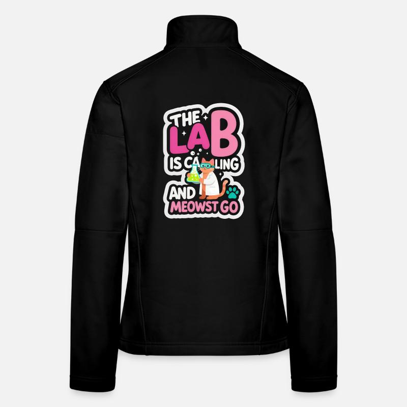 Science meets Cat – Lab is Calling Meow Women's Softshell Jacket