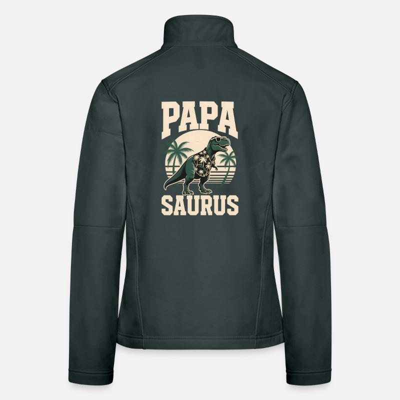 Papa-Saurus Rex Dinosaurier Vatertag Geschenk Frauen Softshelljacke