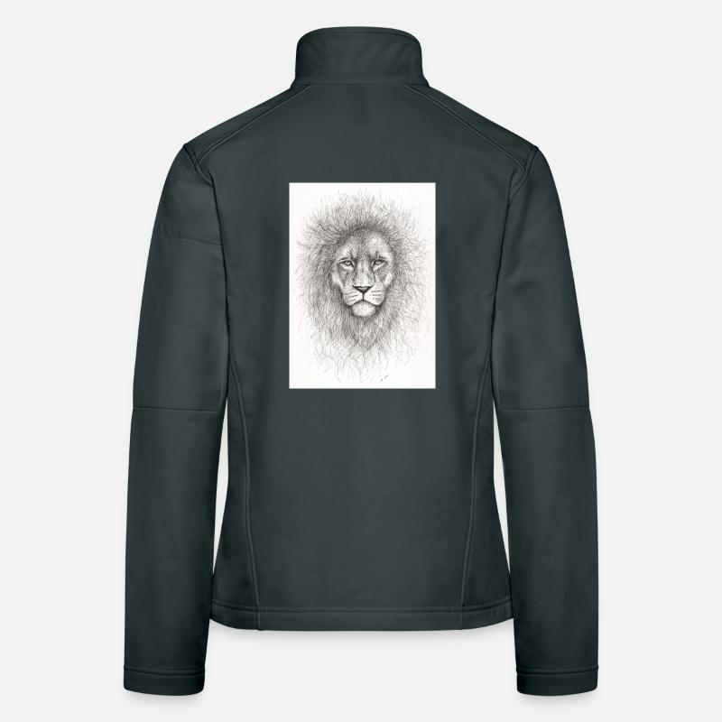 Sehr ernsthafter Löwe Frauen Softshelljacke