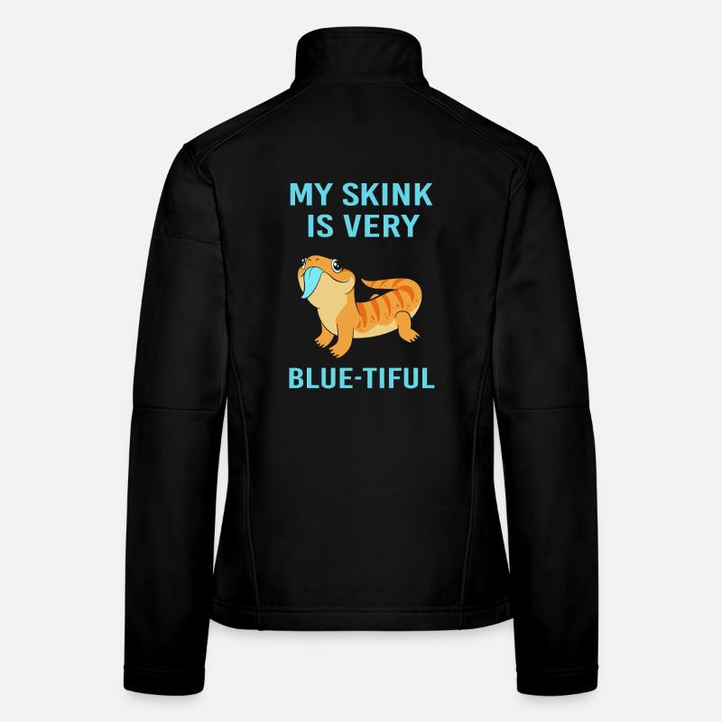 Langue bleue lézard Veste en tissu softshell Femme