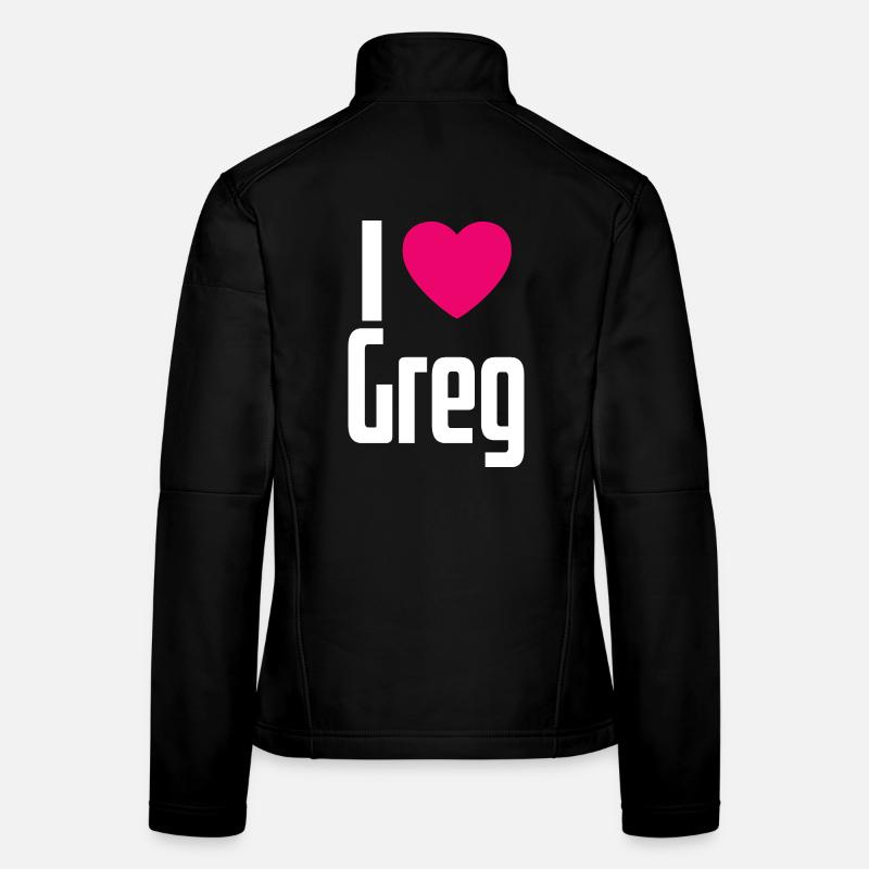 J’aime Greg Coeur rose J’aime Greg Veste en tissu softshell Femme