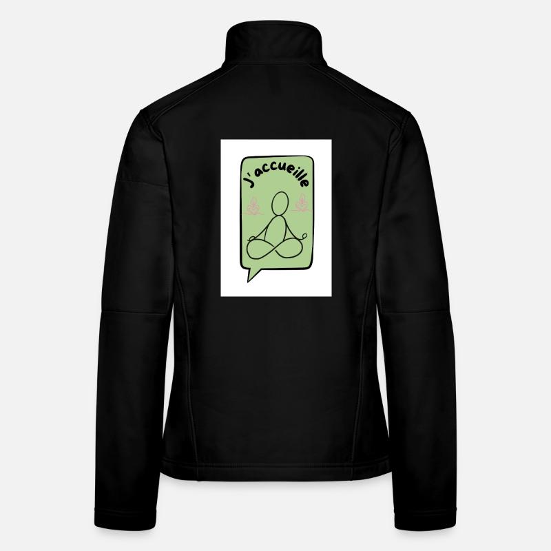 Ich begrüße ocker - Frauen Softshelljacke - Schwarz