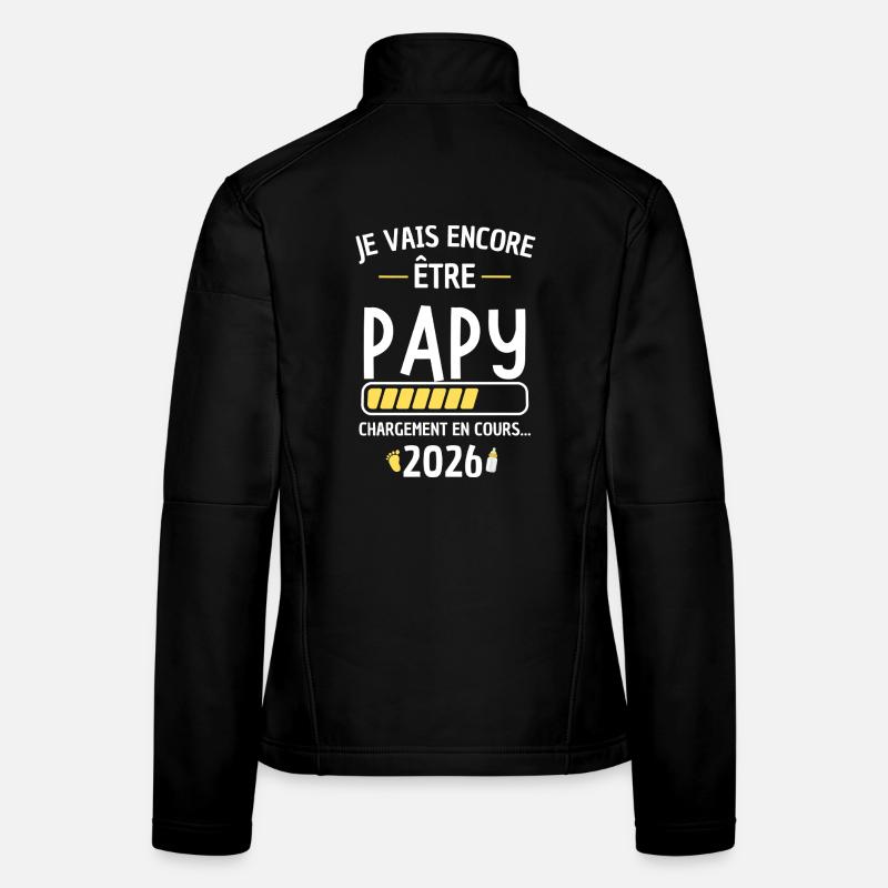 Papy 2026 Chargement Nouveau Bébé Veste en tissu softshell Femme