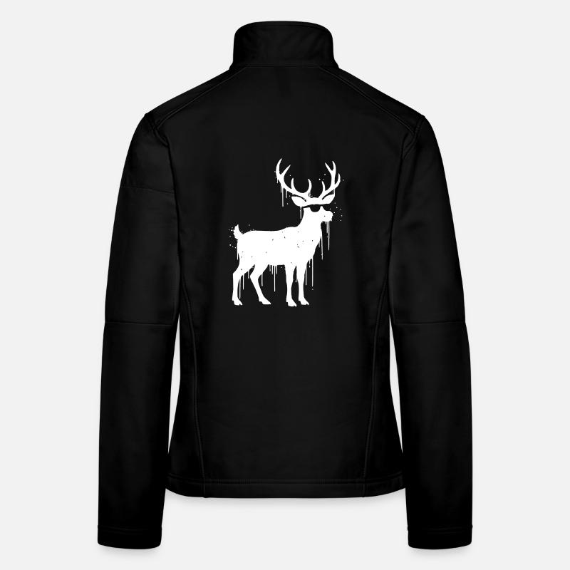 Rentier Graffiti Weihnachten Vektor Frauen Softshelljacke