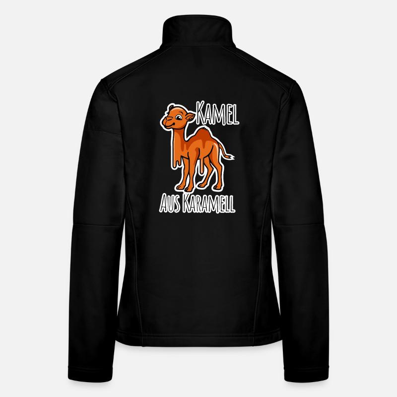 Caramel Camel - le drôle de mignon chameau fond ! Veste en tissu softshell Femme