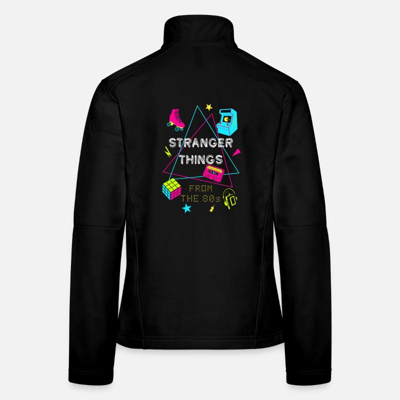 80er Neon Retro Gaming Frauen Softshelljacke