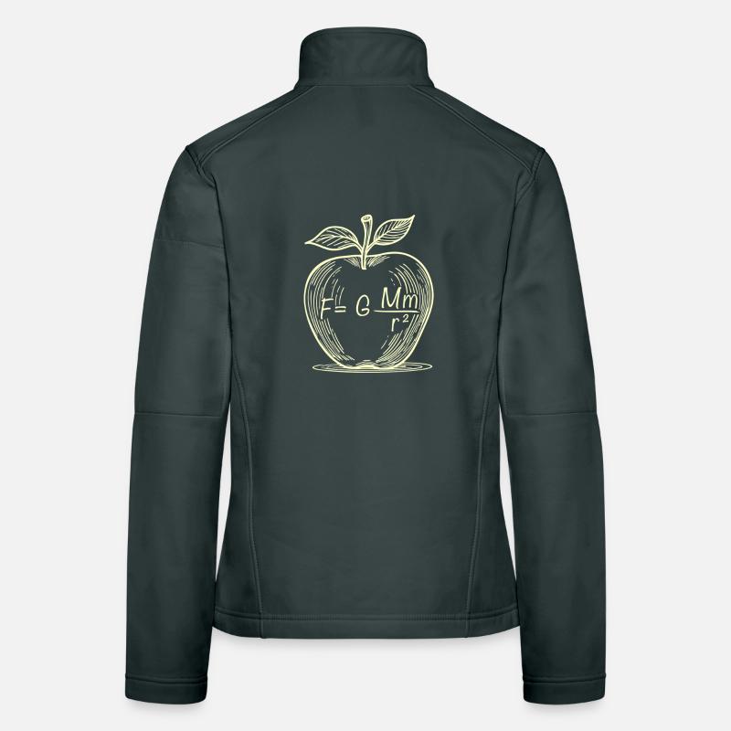 Gravity Apple: Physical Drawing Women's Softshell Jacket
