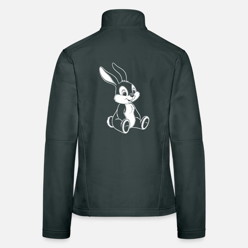 Illustration de Bunny Bunny Drôle de Mignon Veste en tissu softshell Femme