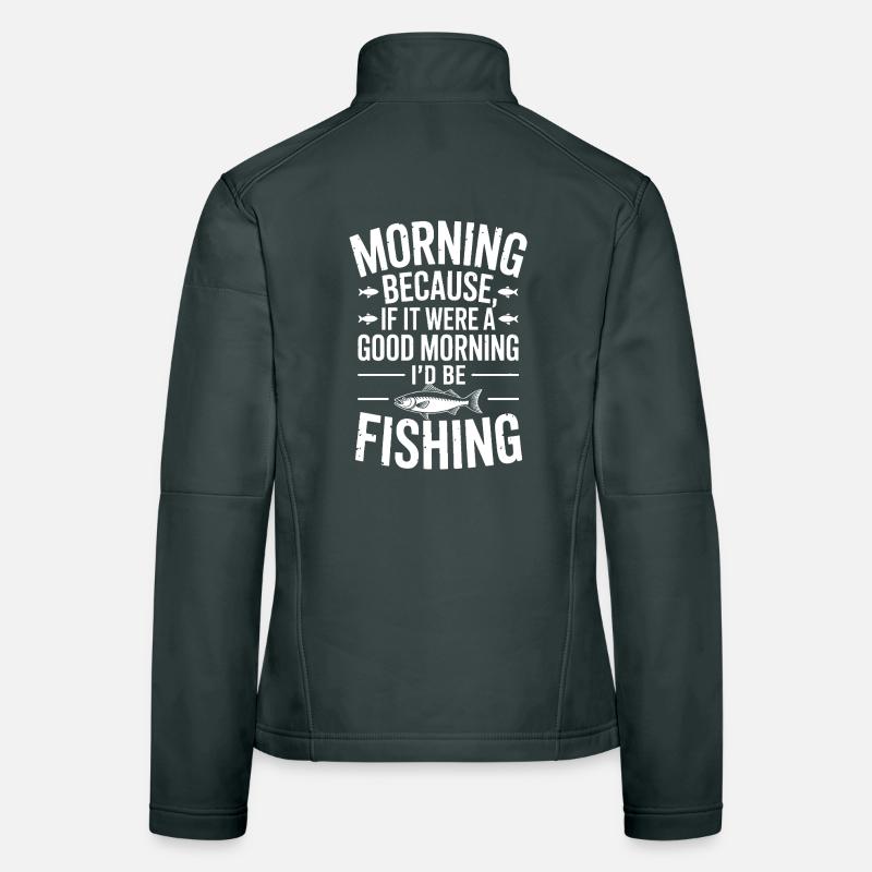 Citation de pêche matinale Tee Veste en tissu softshell Femme