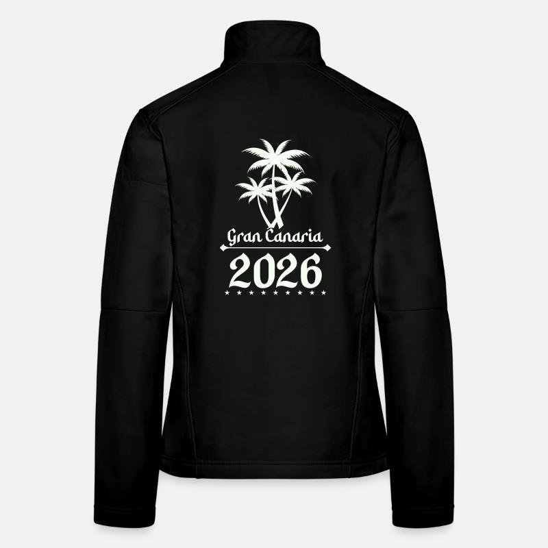 Gran Canaria 2026 Palmen Logo Frauen Softshelljacke