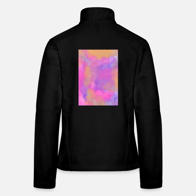 Gradient - Flieder personalisierbar Frauen Softshelljacke