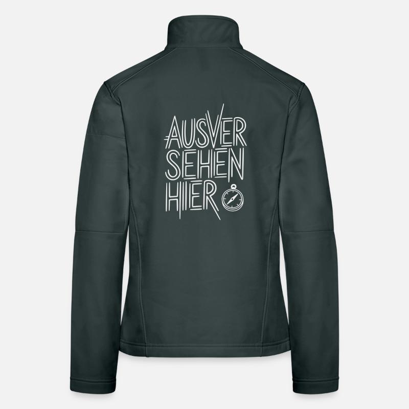 Ausversersehen Hier Kompass Typography Frauen Softshelljacke