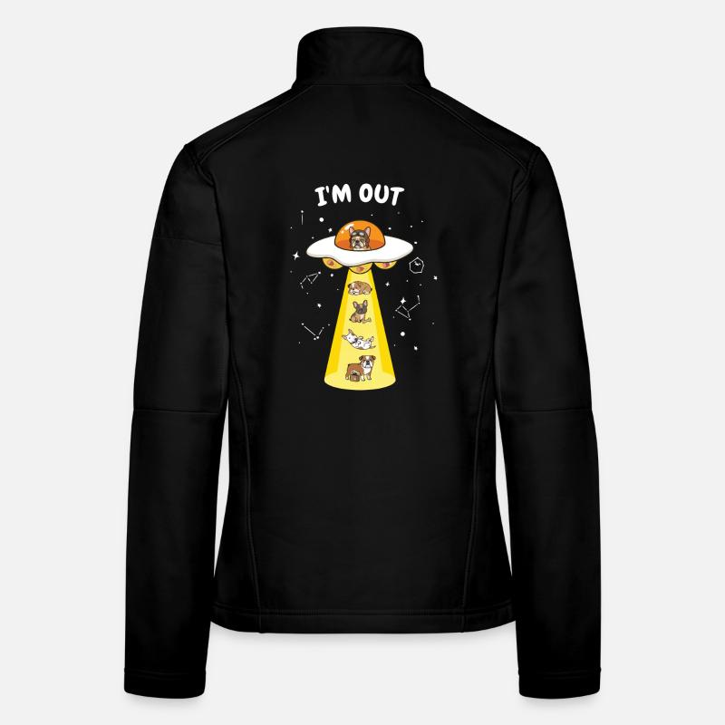 UFO Beam Dogs Galactic Crew Women's Softshell Jacket