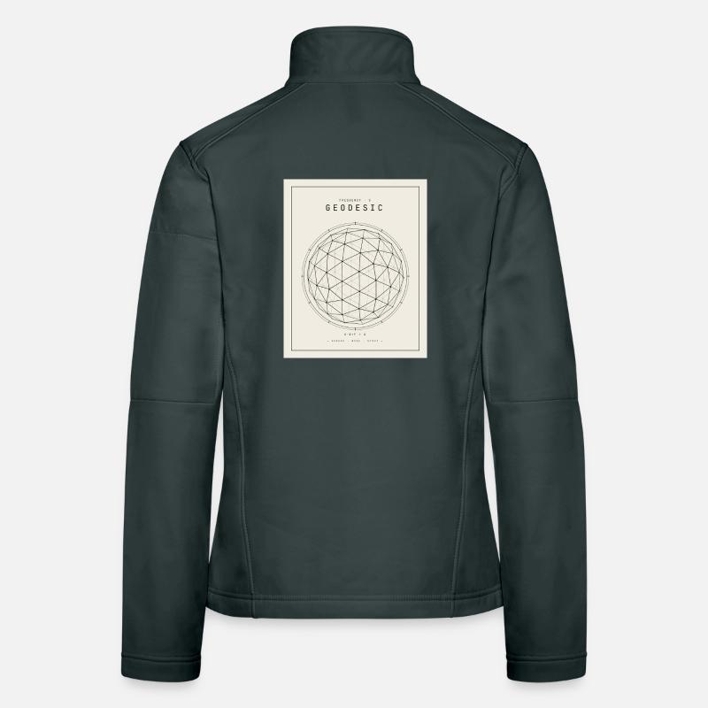 Geodesian Sphere Geometry Pattern Women's Softshell Jacket