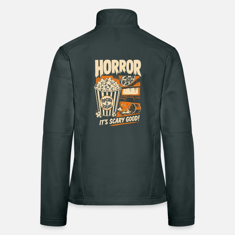 Popcorn et cris d’horreur Veste en tissu softshell Femme