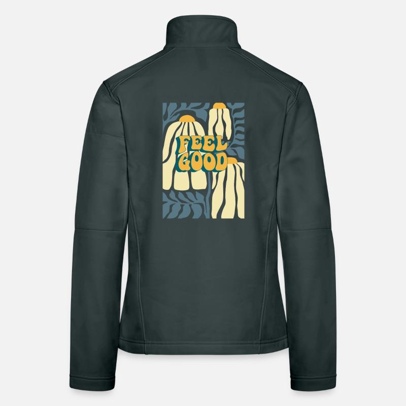 Feel Good Autumn Pumpkin Pattern Women's Softshell Jacket