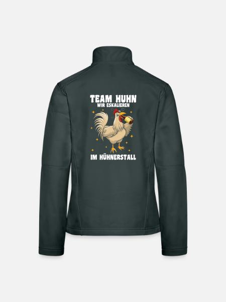 Hühnerflüsterer Huhn Hühnerhalter Hühner - Frauen Softshelljacke - Schwarz - Hinten