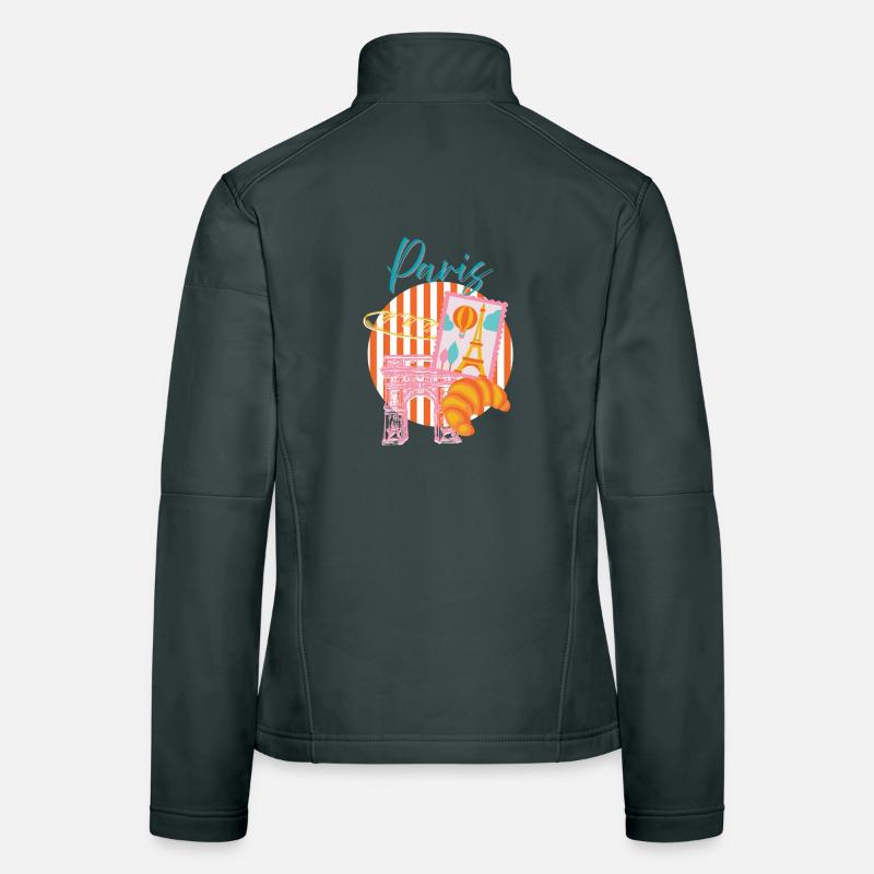 Pariser Bogen in Postkarte Lumière Frauen Softshelljacke