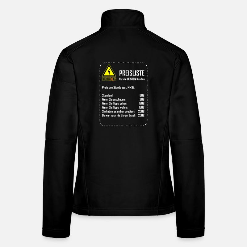 ElektriXer Preisliste (weiß) - Frauen Softshelljacke - Schwarz
