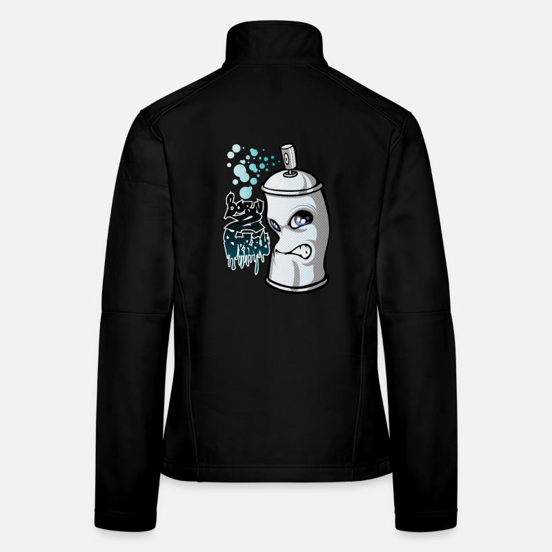 Spray und Graffiti - Frauen Softshelljacke - Schwarz