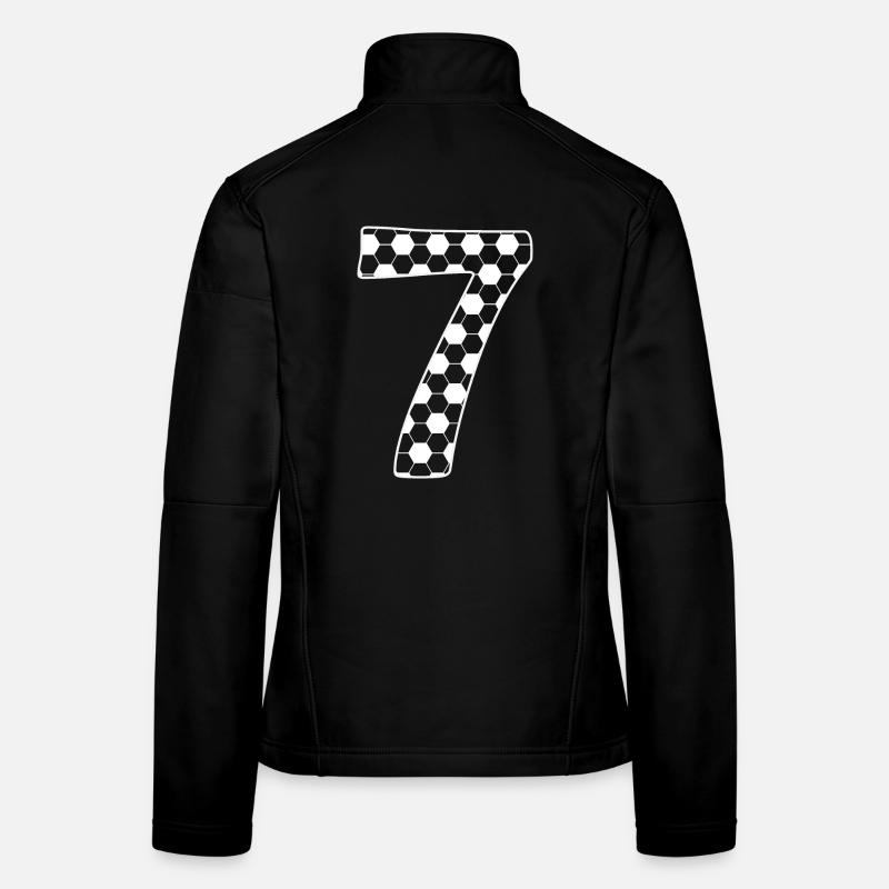 Fußball Nummer 7 – Hexagon Style Frauen Softshelljacke
