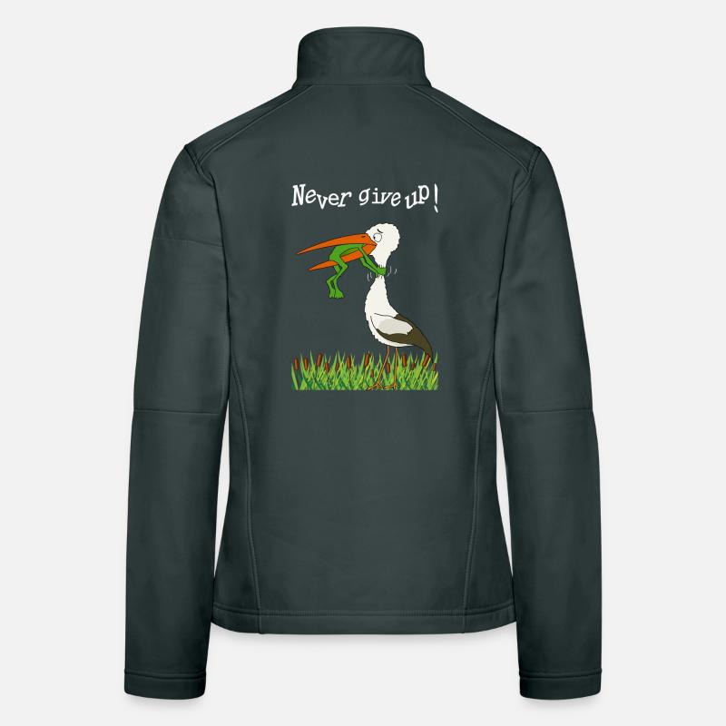 Never give up! Women's Softshell Jacket