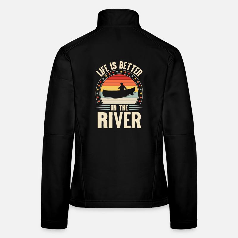 Canoeing Canoeing Canoeing Retro Vintage Women's Softshell Jacket