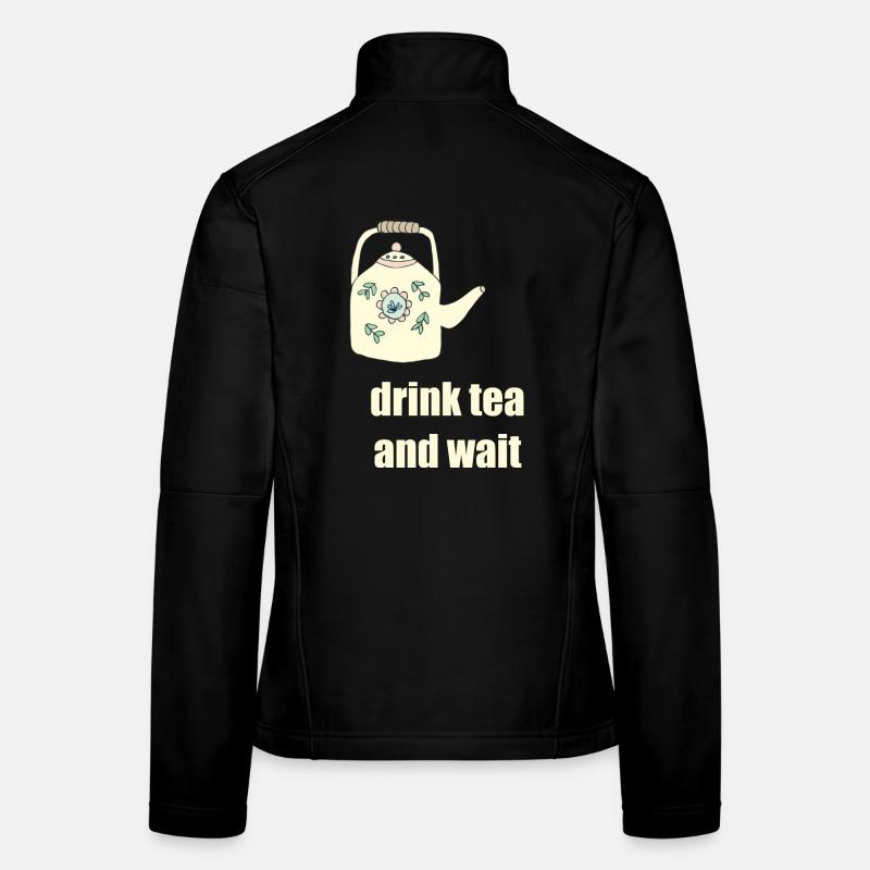 drink tea teapot Women's Softshell Jacket