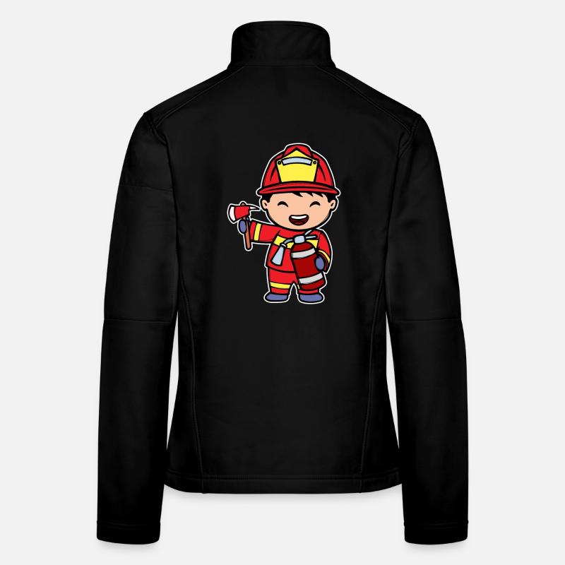 Volunteer fire brigade fire extinguisher firefighter helmet Women's Softshell Jacket