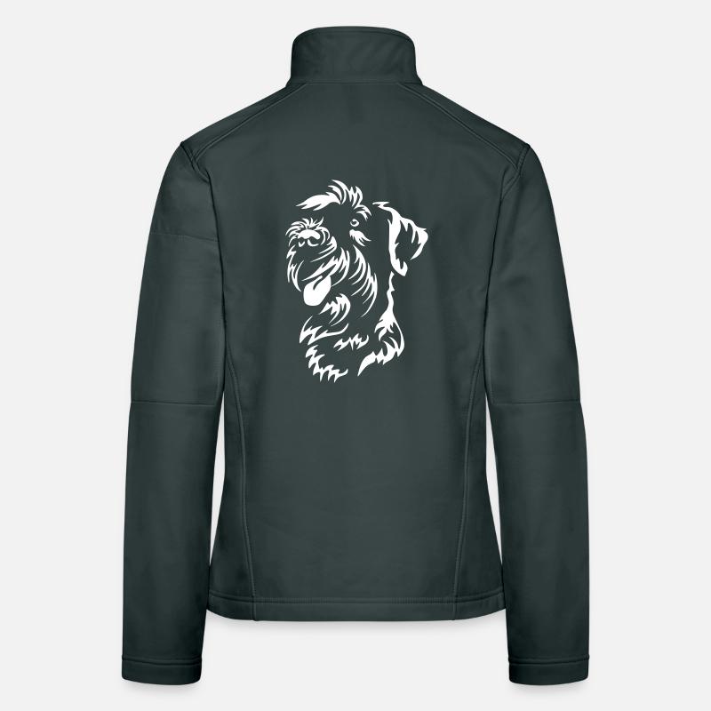 Schnauzer head "Black Edition" Women's Softshell Jacket