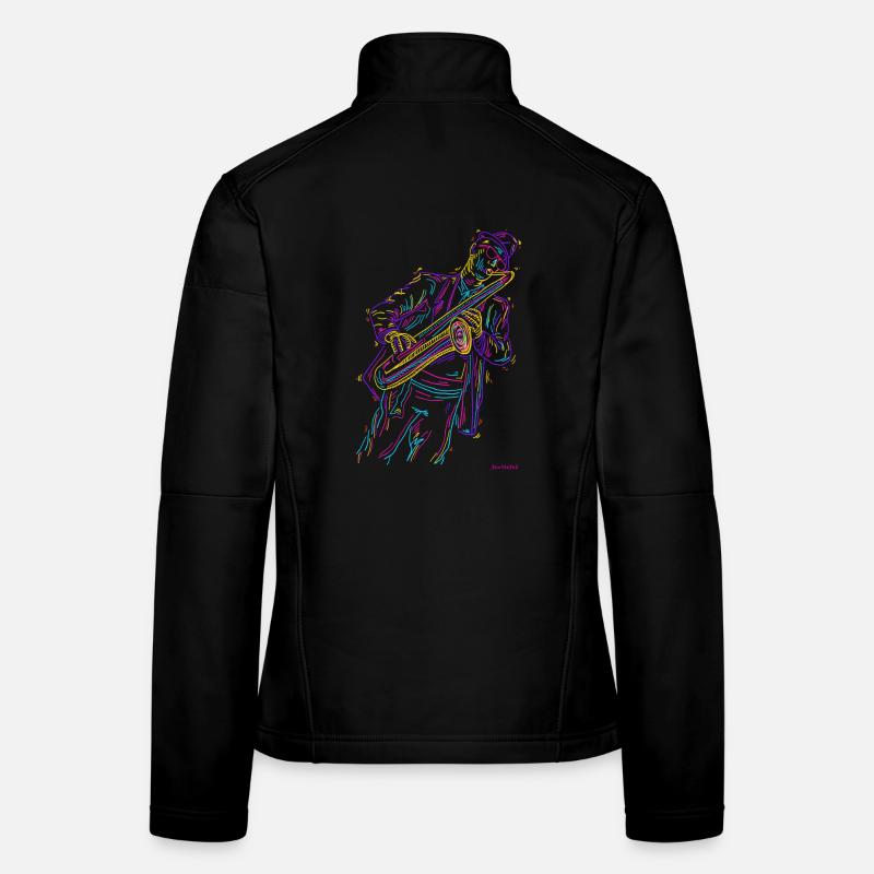 Jazz Saxophon Frauen Softshelljacke