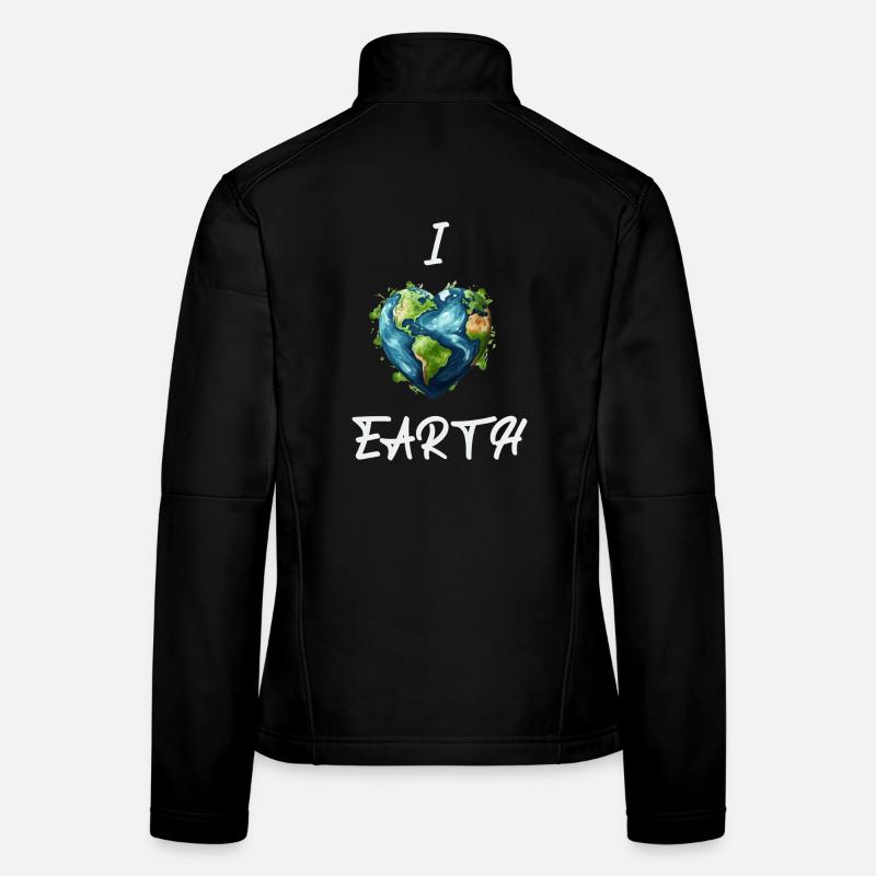 J’aime la lumière de la Terre Veste en tissu softshell Femme