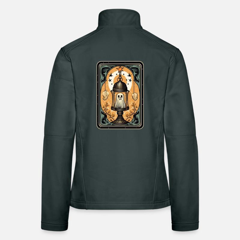 Fantôme dans une cage Cage de Tarot Veste en tissu softshell Femme
