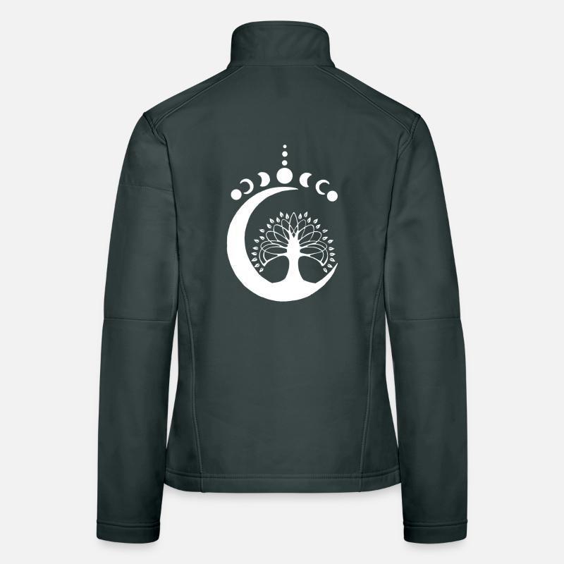 Weißer Mondbaum Frauen Softshelljacke