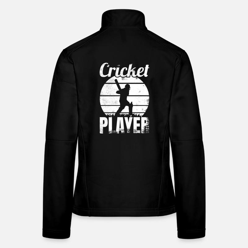 Drôle de joueur de cricket Veste en tissu softshell Femme