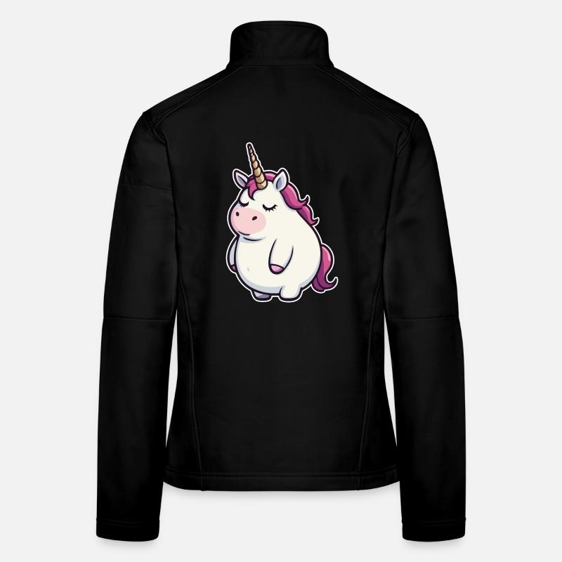 Licorne drôle Veste en tissu softshell Femme
