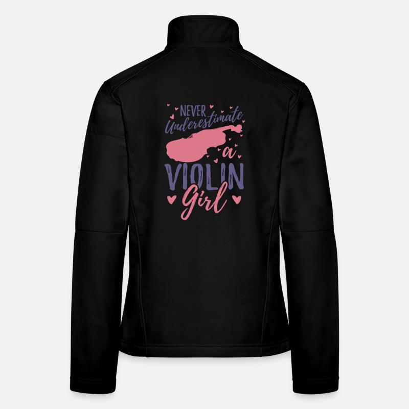Never underestimate a violinist Women's Softshell Jacket