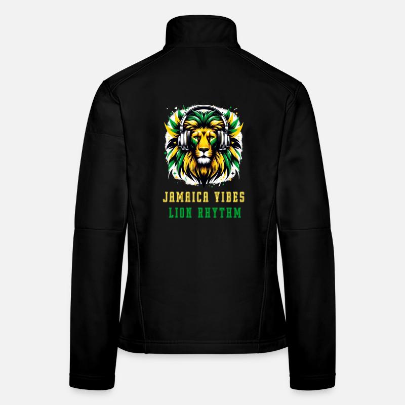 Jamaika Löwen Reggae Design Frauen Softshelljacke