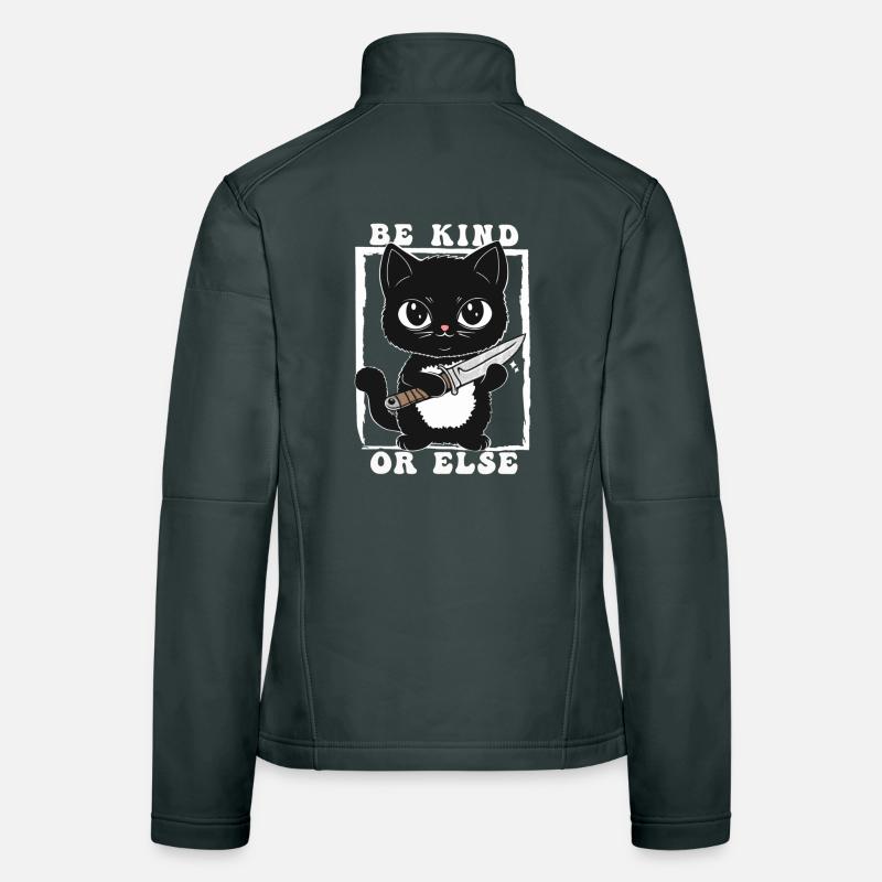 Be Kind or Else Kitty Women's Softshell Jacket