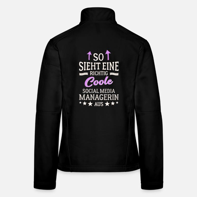 So sieht eine coole Social Media Managerin aus Frauen Softshelljacke