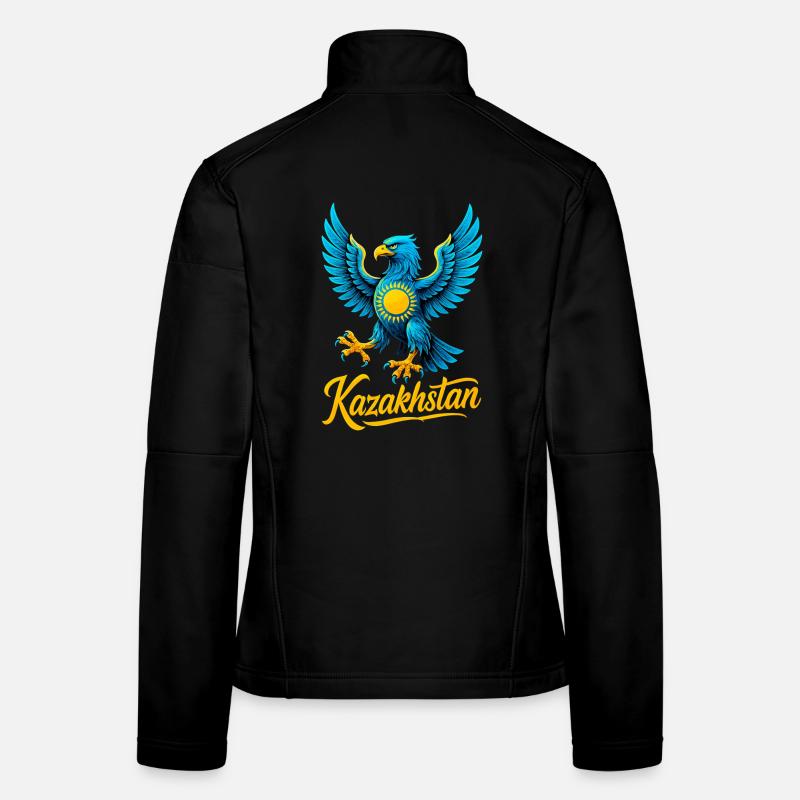 Kazakhstan Eagle Flag Flag Cool Gift Women's Softshell Jacket