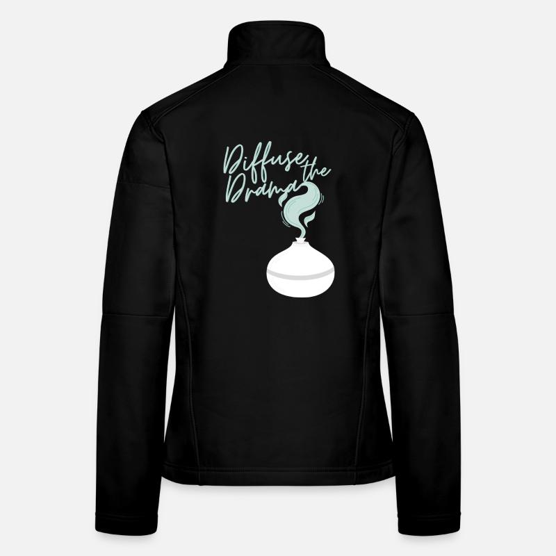 Diffuse the Drama - Frauen Softshelljacke - Schwarz