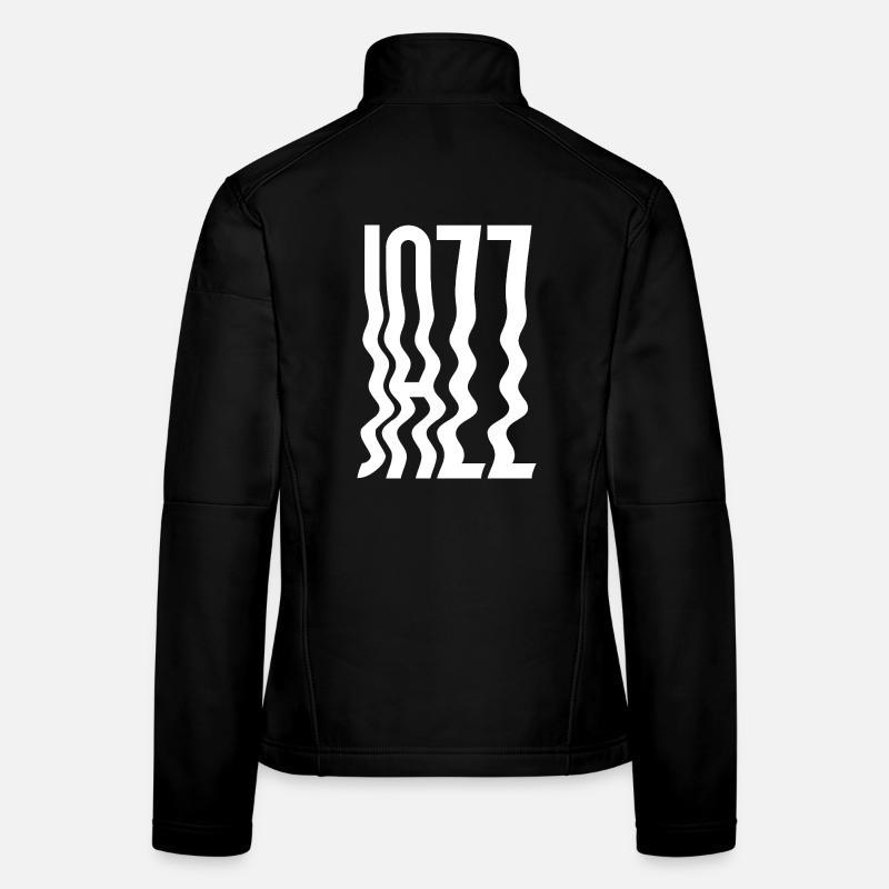 Logo abstrait Wavy Jazz Veste en tissu softshell Femme