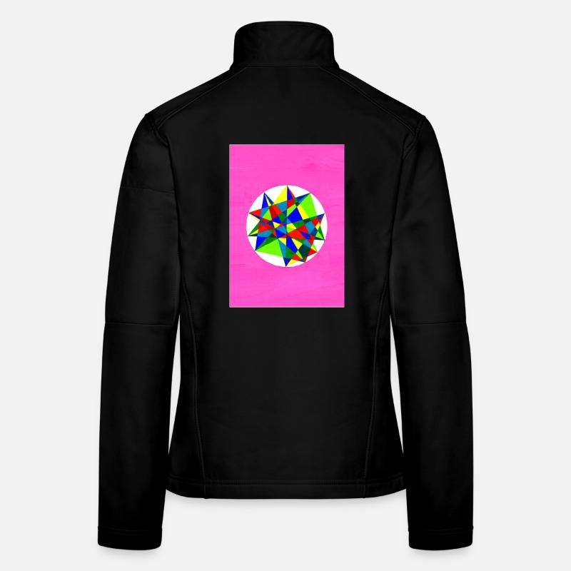 Mandala coloré ! Veste en tissu softshell Femme