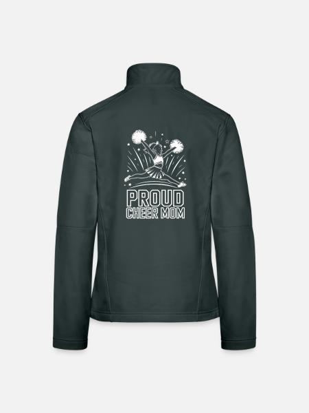  Stolze Cheerleader Mama Unterstützung und - Frauen Softshelljacke - Schwarz - Hinten