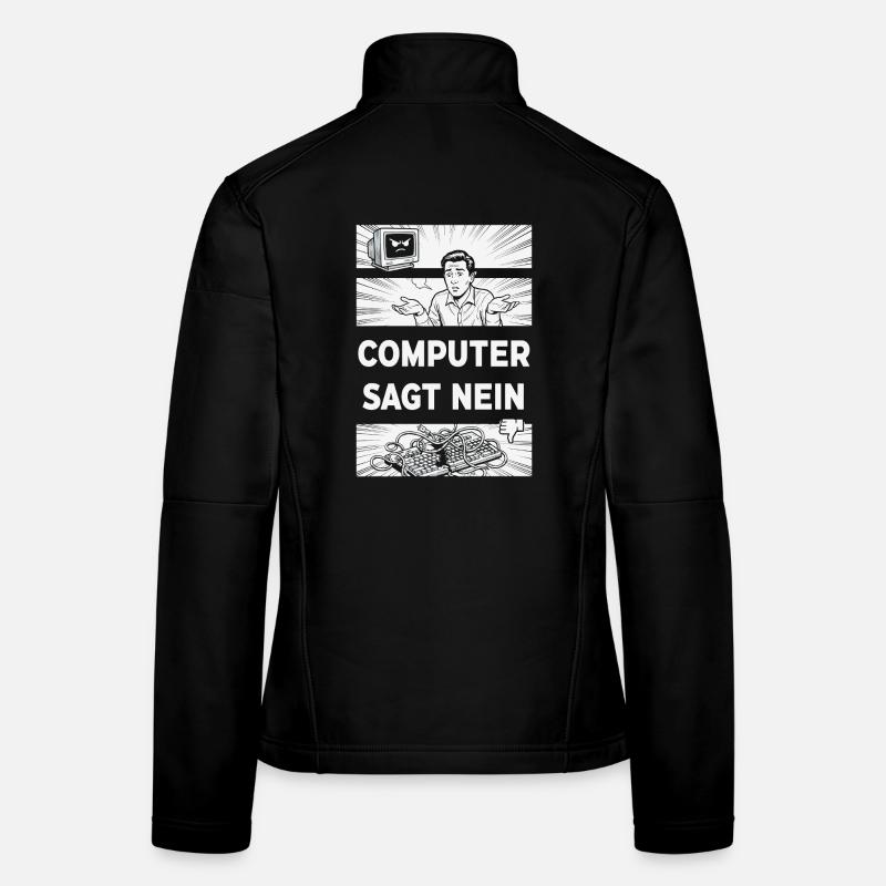 Computer says no Retro Humor Women's Softshell Jacket