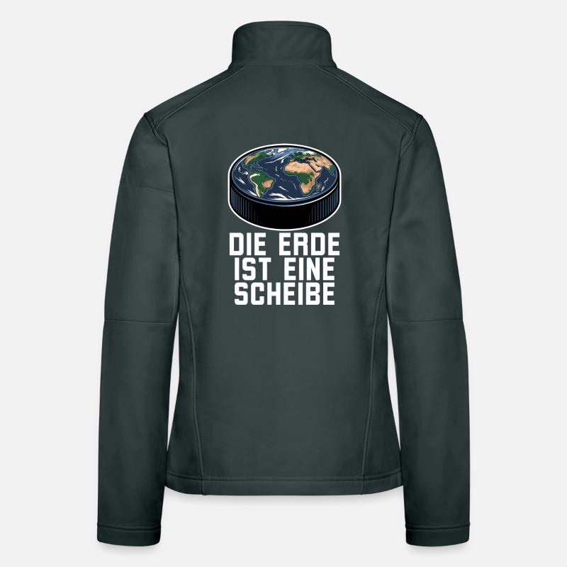 Die Erde Ist Eine Scheibe Eishockey Women's Softshell Jacket