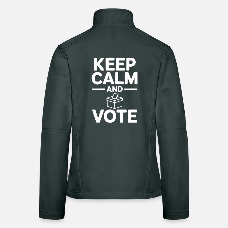 Keep Calm and Vote Women's Softshell Jacket