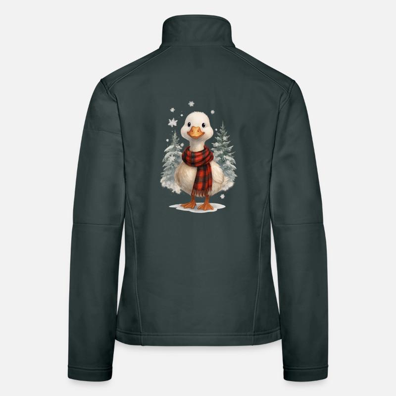 Cute duck winter christmas Women's Softshell Jacket