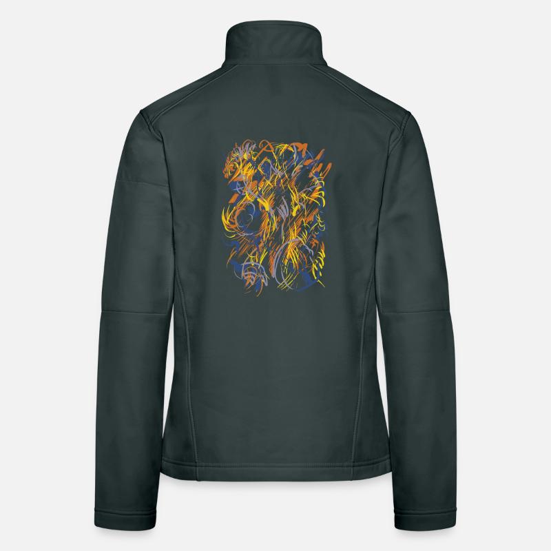 Abstract Women's Softshell Jacket
